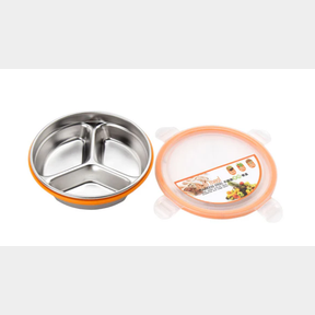 STAINLESS STEEL LUNCH BOX WITH COMPARTMENTS - SMALL