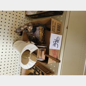 Scale covered wagon and vintage push button telephone