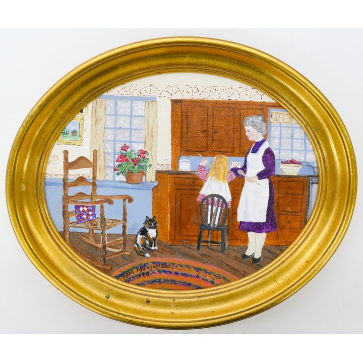Pam Abrahamson ''Grandma's Kitchen'' 1990 Oil On Canvas