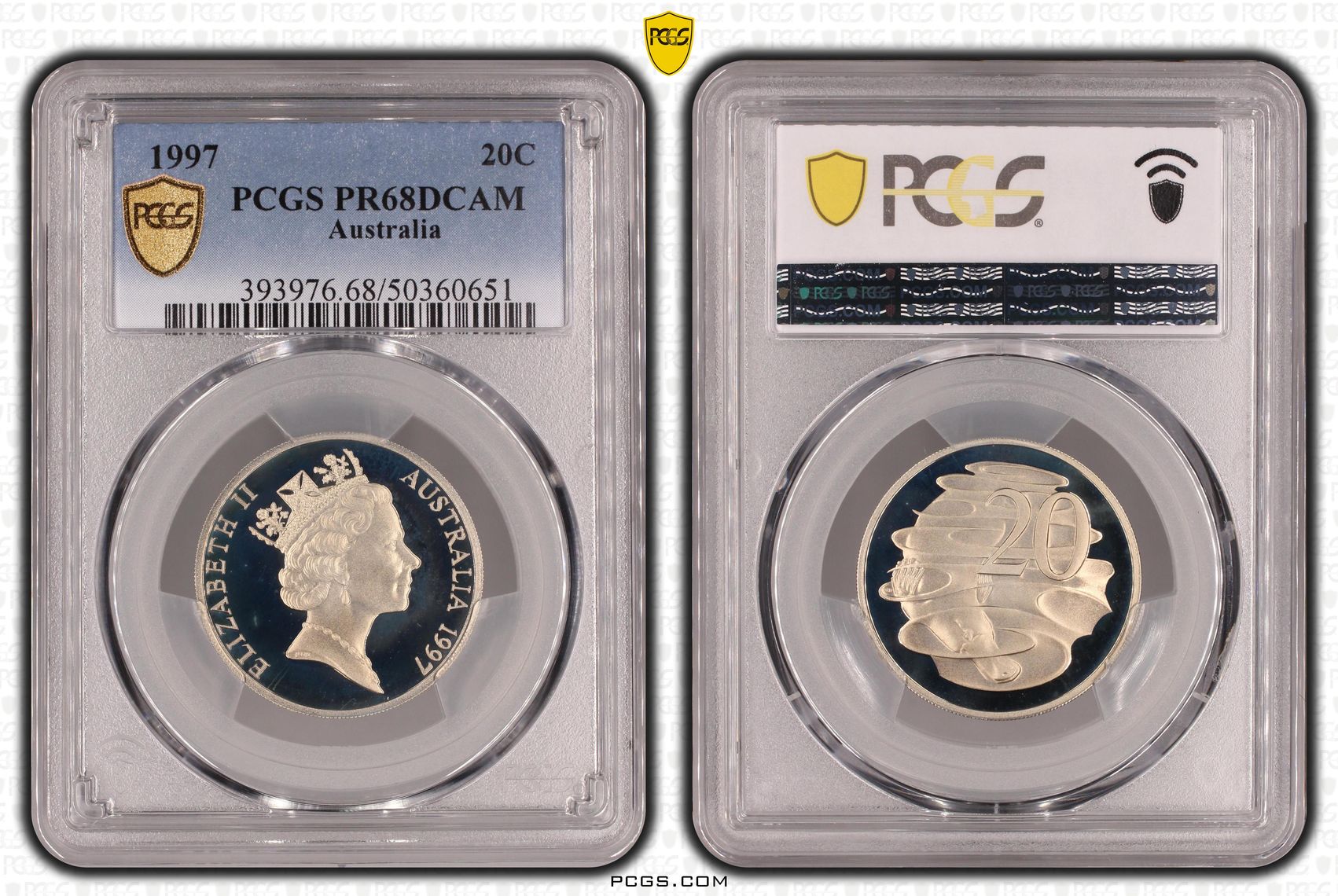 Twenty Cent, 1997, PCGS PR68DCAM