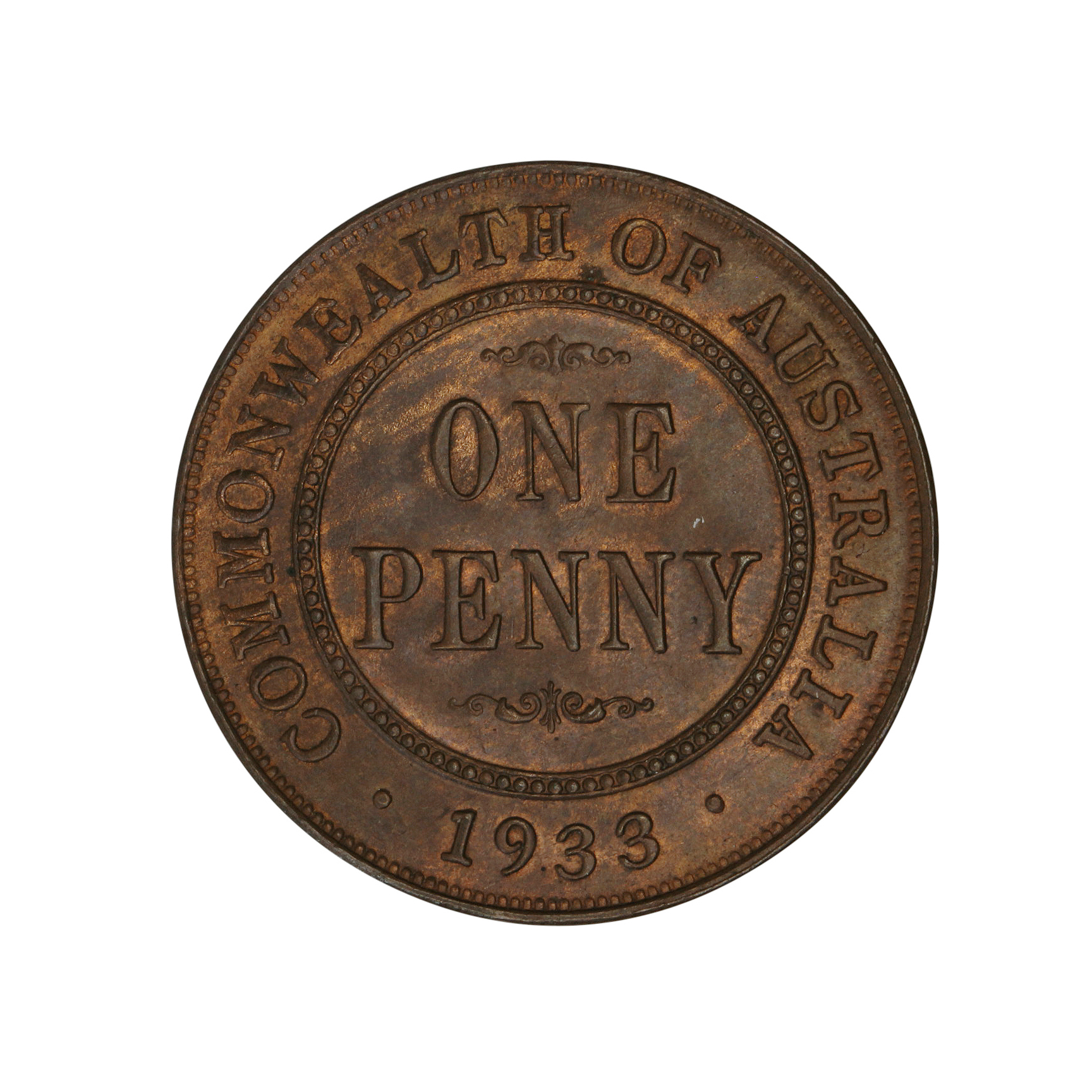 George V, Penny, 1933, CHU