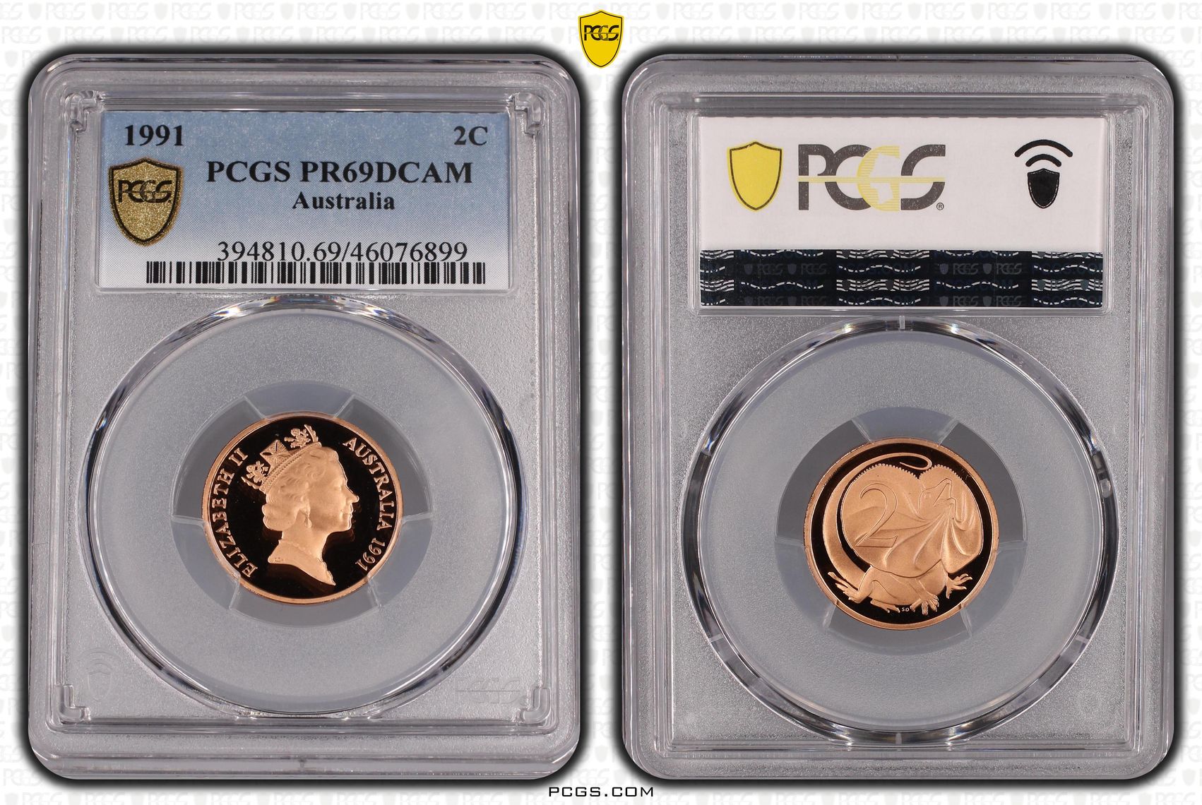 Two Cent, 1991, Pcgs Pr69dcam