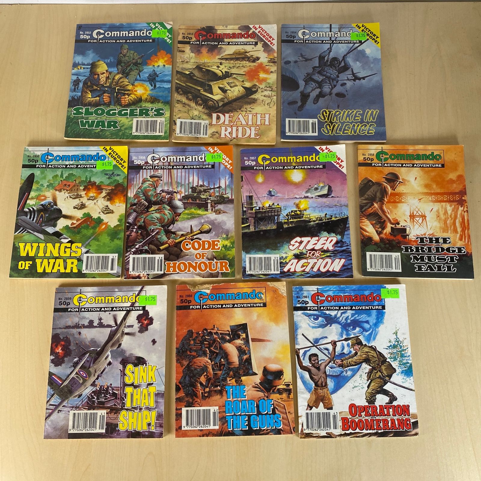 Commando War Comics Issues - 2852, 2853, 2854, 2855, 2856, 2857, 2858, 2859