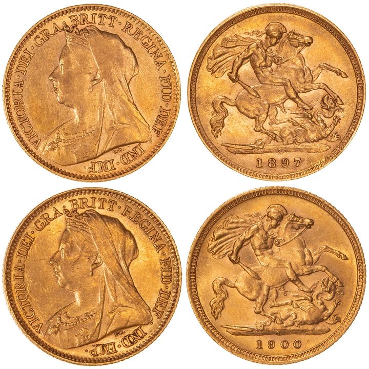 Victoria, Half Sovereign, 1897-S, VF - gVF