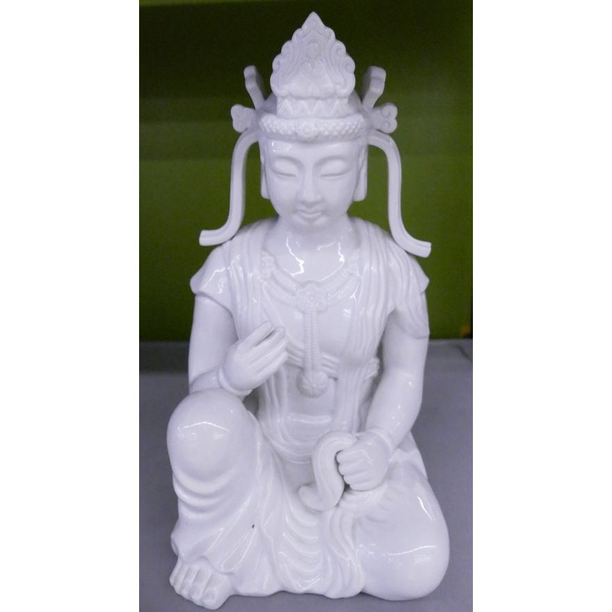 Fitz & Floyd Blanc de Chine Guanyin Figure- 12''