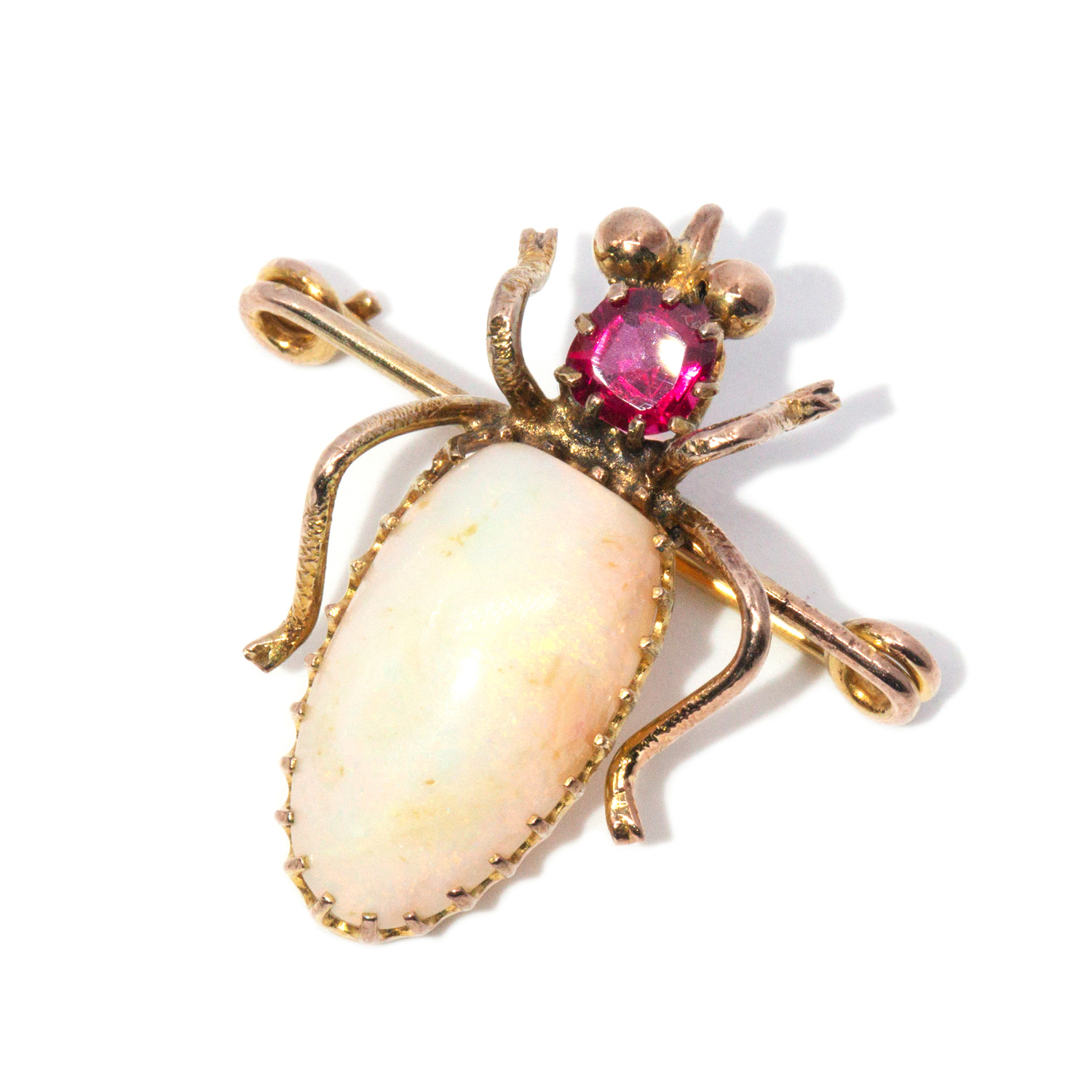 131 · Solid Opal 9ct Gold Brooch