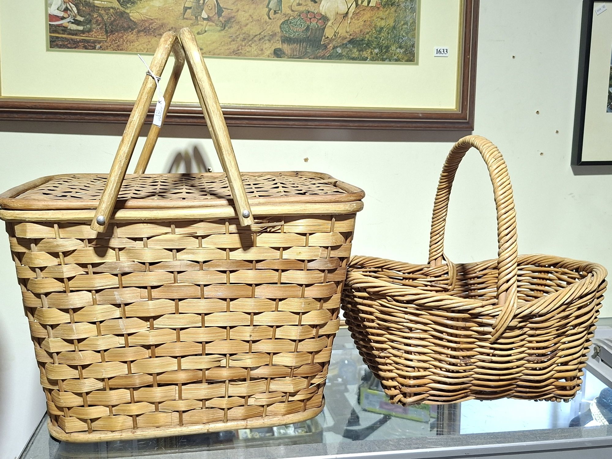 Two Cane Baskets
