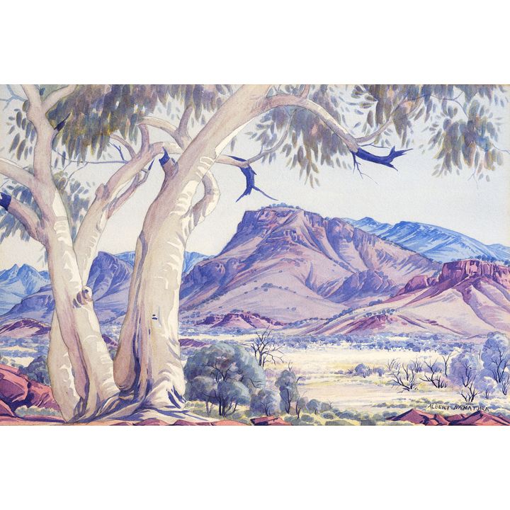 Albert Namatjira 'Ghost Gums (Western Macdonnell Ranges, Northern Territory)'
