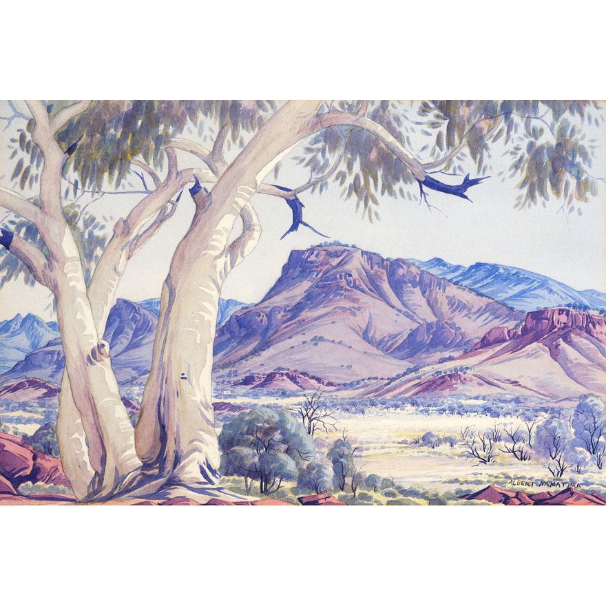 Albert Namatjira 'Ghost Gums (Western Macdonnell Ranges, Northern Territory)'