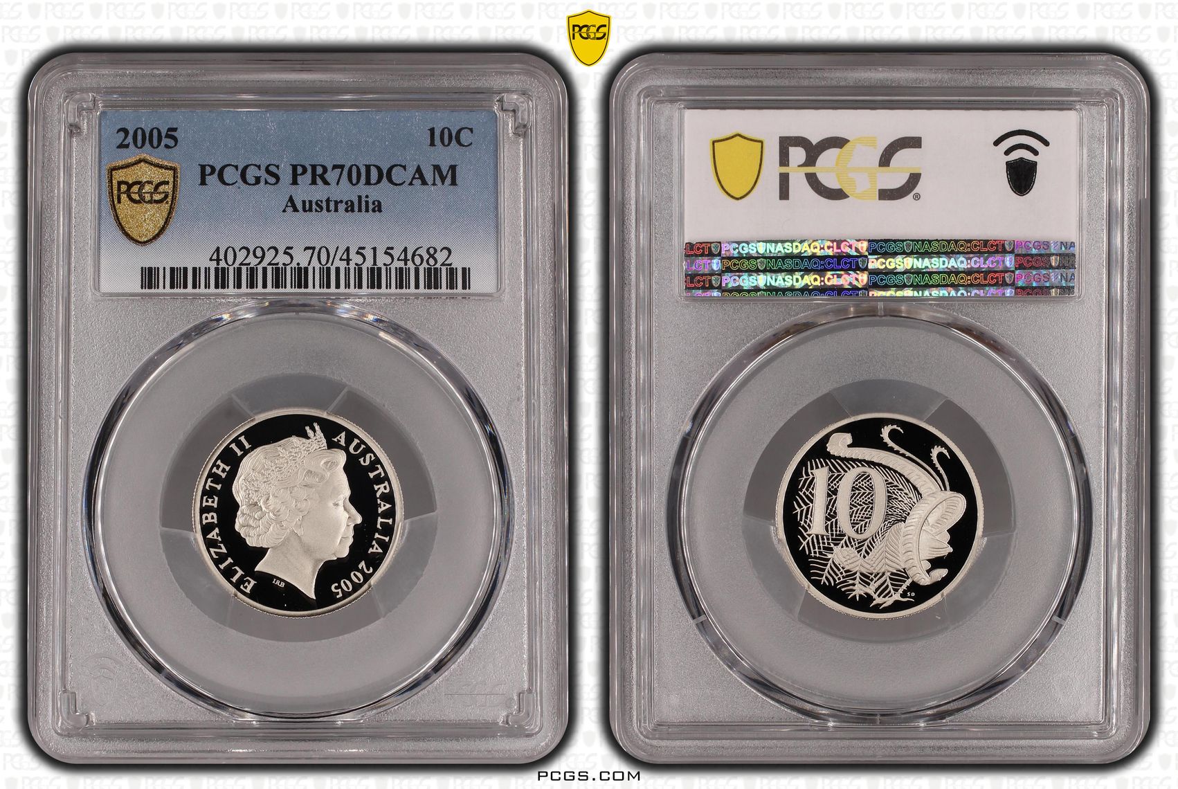 2005 Australia Ten Cent, 10c PCGS - PR70DCAM POP 25/0 -682