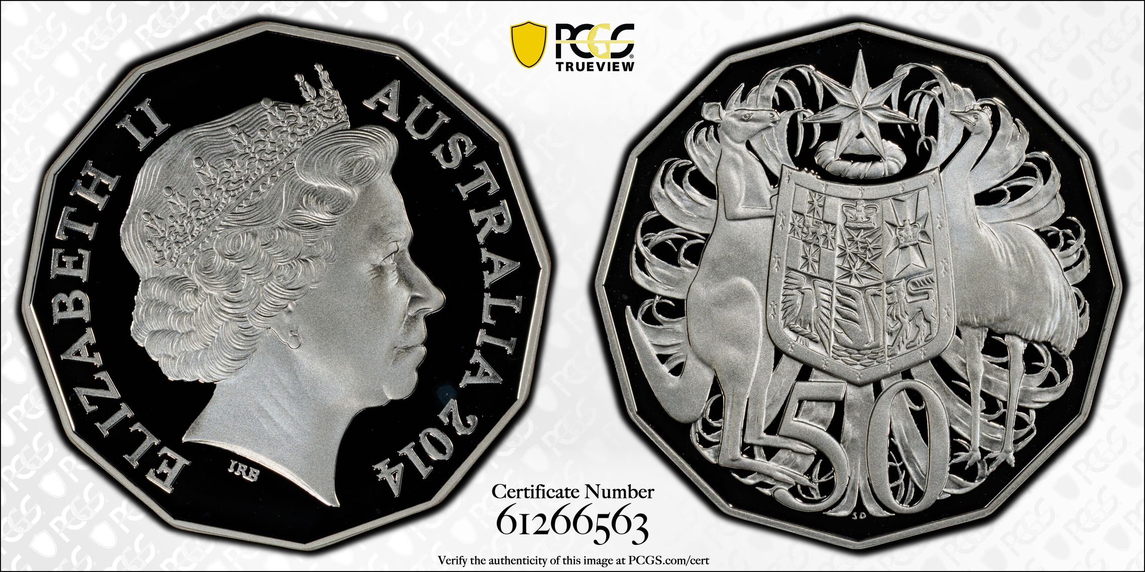 Silver, Fifty Cent, 2014, PCGS PR69DCAM