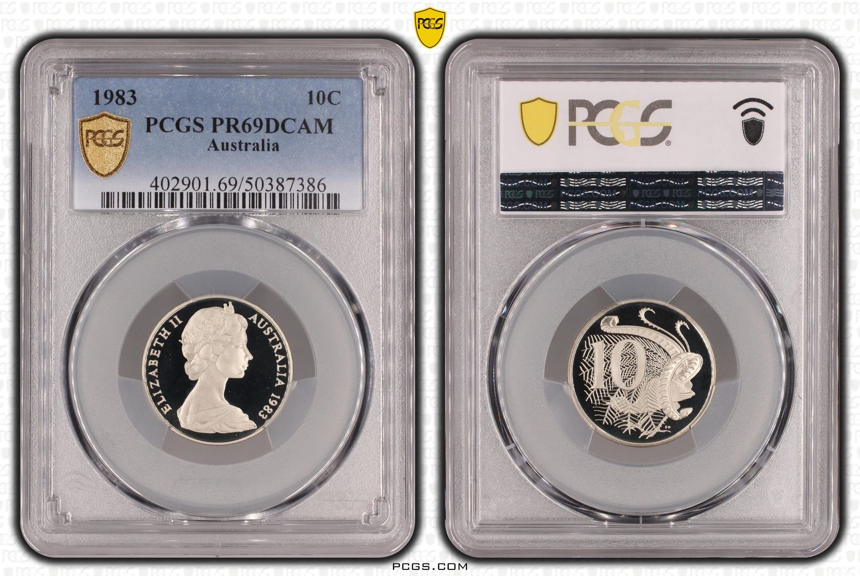 Ten Cent, 1983, Pcgs Pr69dcam
