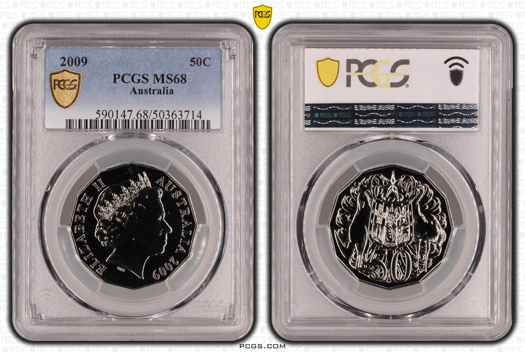 Fifty Cent, 2009, PCGS MS68