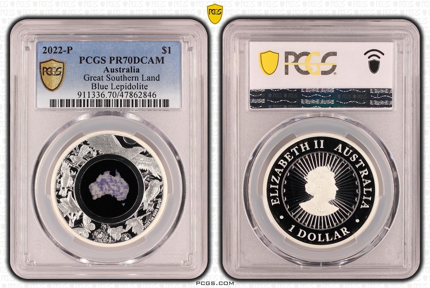 Great Southern Land, One Dollar, 2022-P, PCGS PR70DCAM