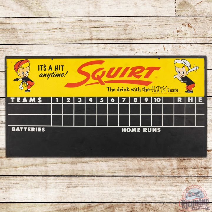 Squirt Football & Baseball DS Masonite Scoreboard Sign w/ Squirt Boy