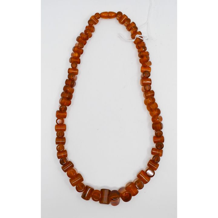 Vintage Butterscotch Amber Bead Necklace 22'' - 68 Grams