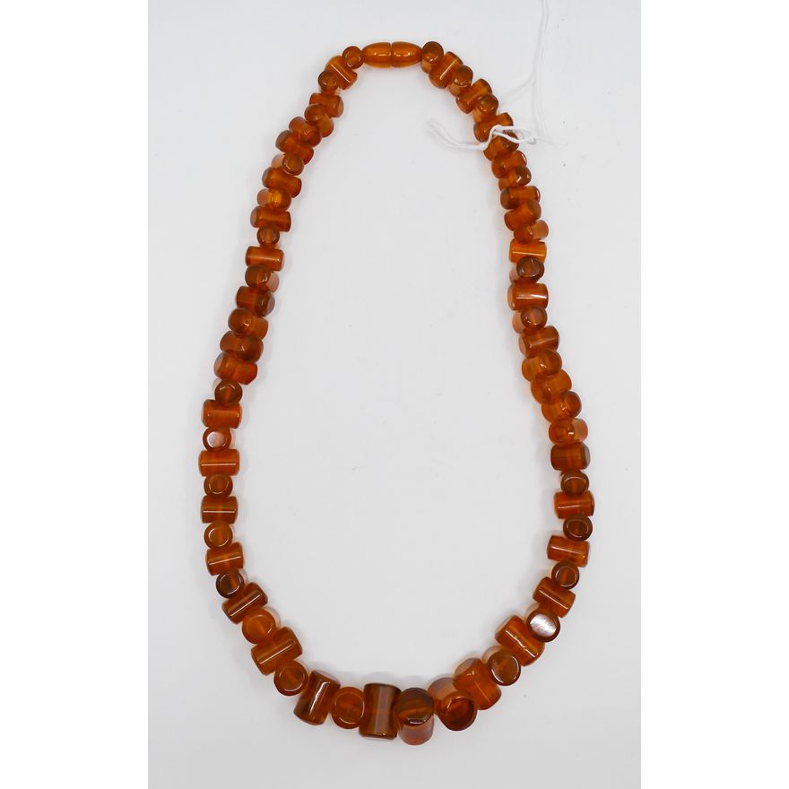 Vintage Butterscotch Amber Bead Necklace 22'' - 68 Grams