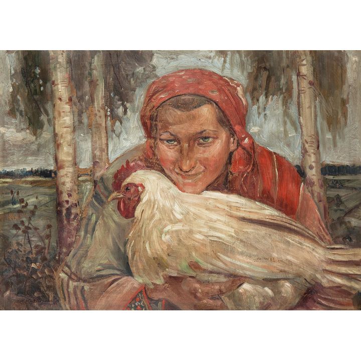 Wincenty Wodzinowski | Baba z kogutem