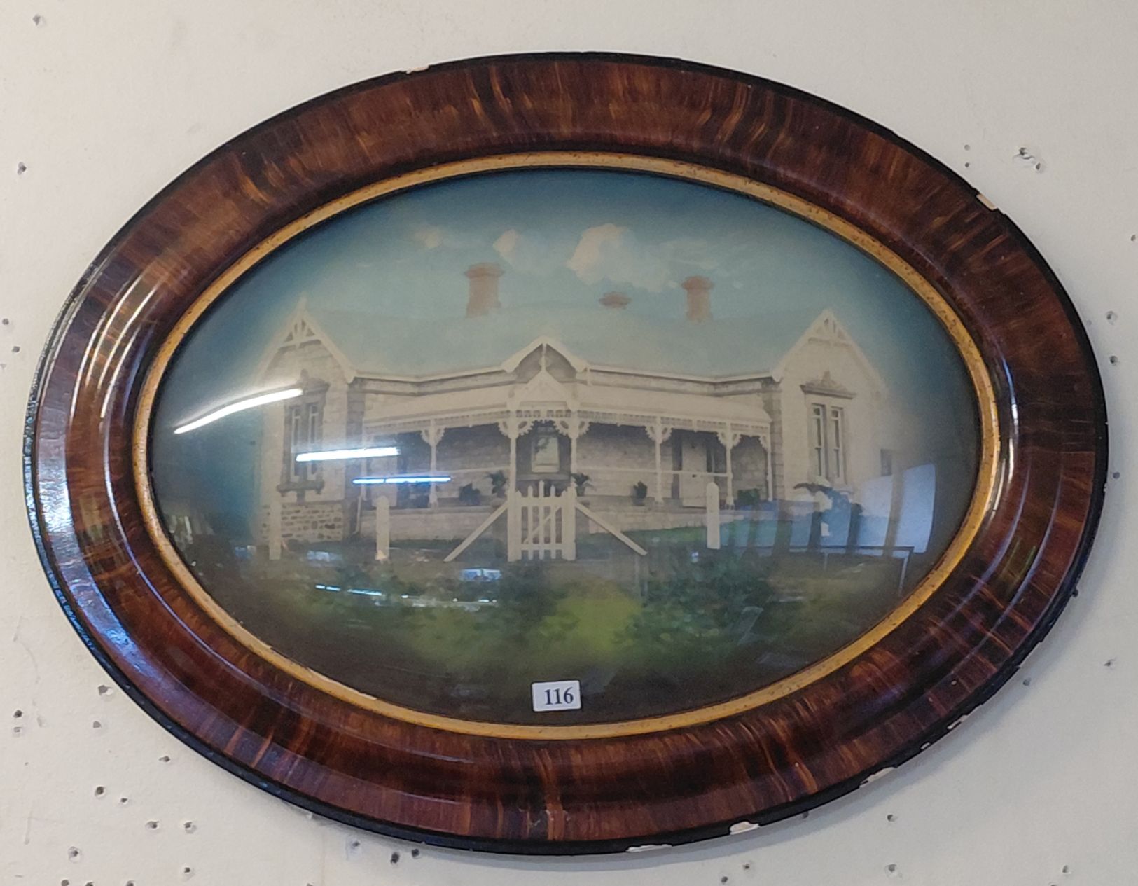 116 · CONVEX FRAMED HOMESTEAD PHOTOGRAPH