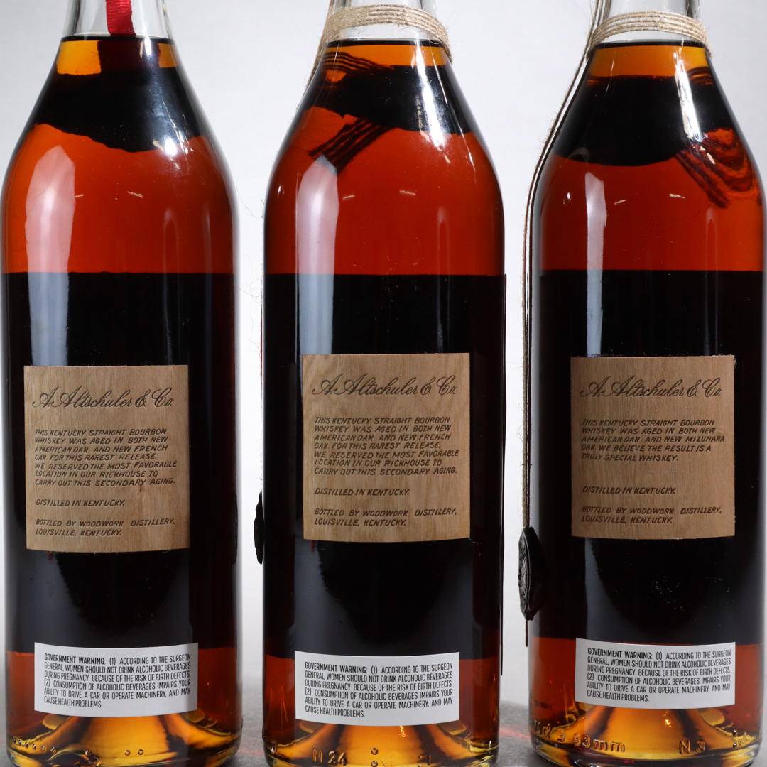Woodwork Distillery \'A. Altschuler & | Unicorn Bourbon Bottles) (3 Auctions Multi-Pack Co
