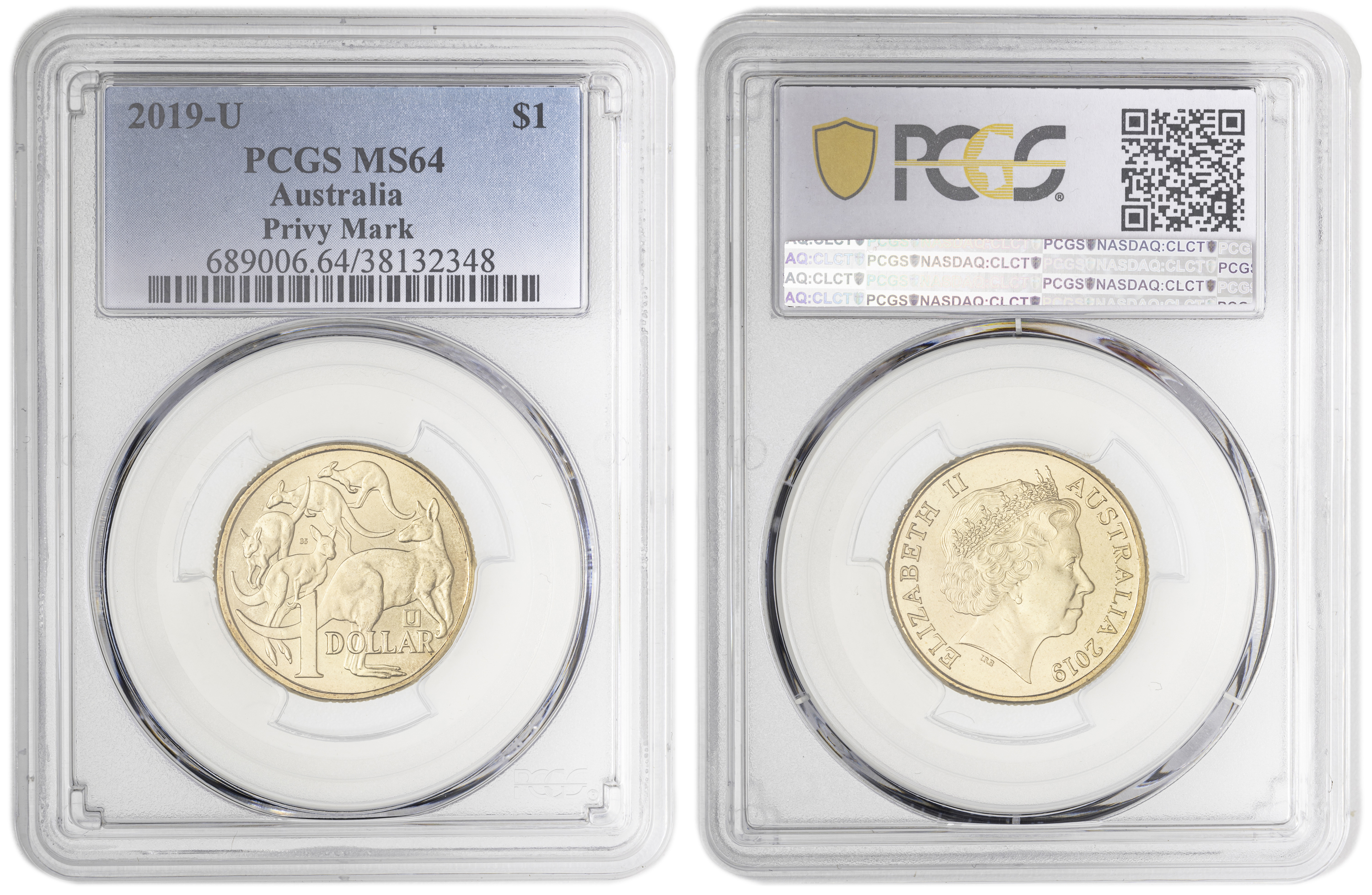 Privy Mark , One Dollar, 2019-U, PCGS MS64
