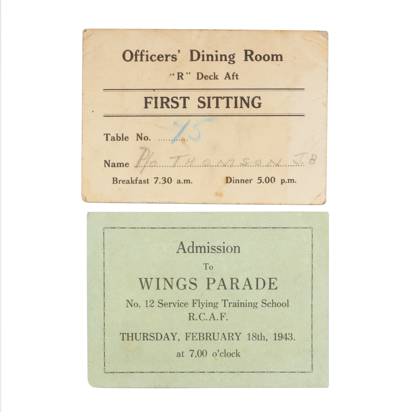 436 · Australia, Officer's Dining Chit