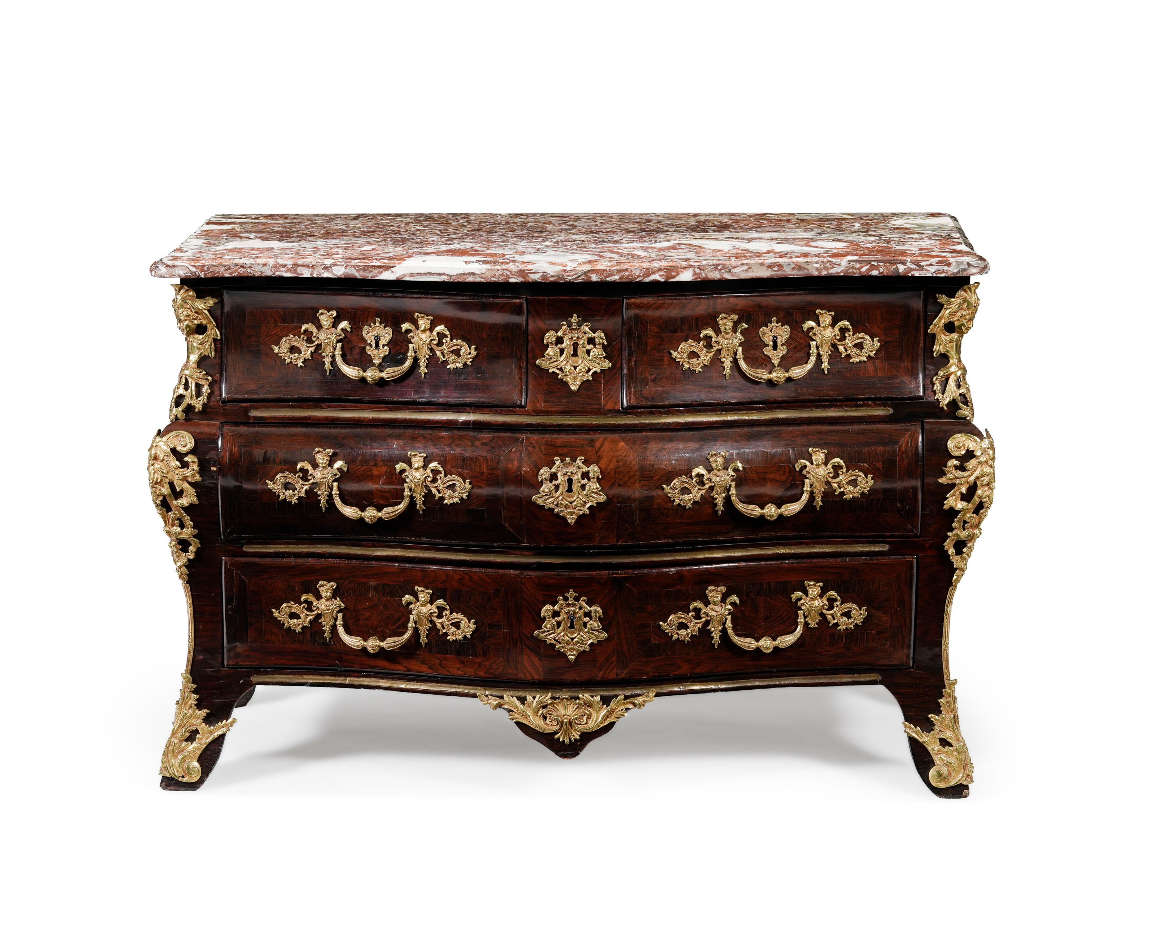 Commode tombeau d'époque Régence, en placage de palissandre ...