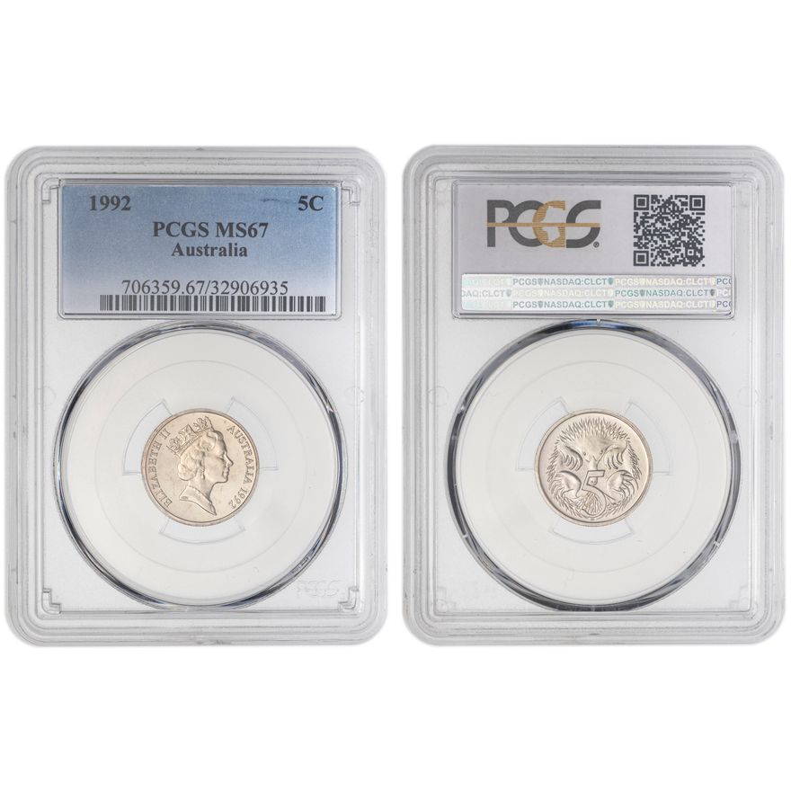 Five Cent, 1992, PCGS MS67