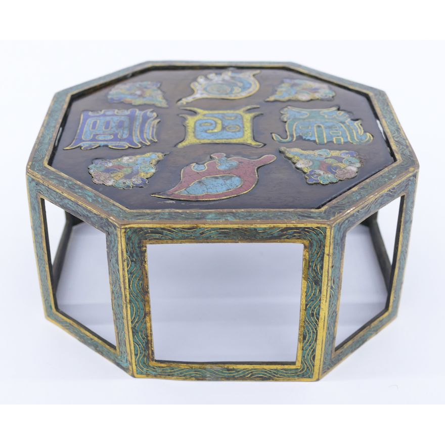 Rare Chinese Ming Cloisonne Scholar's Stand