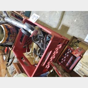 2 Milk crates of misc. shop items and roof jacks