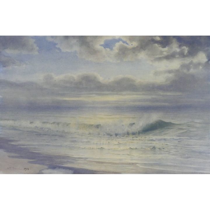 Harriet Foster Beecher ''Seascape'' 1911 Watercolor