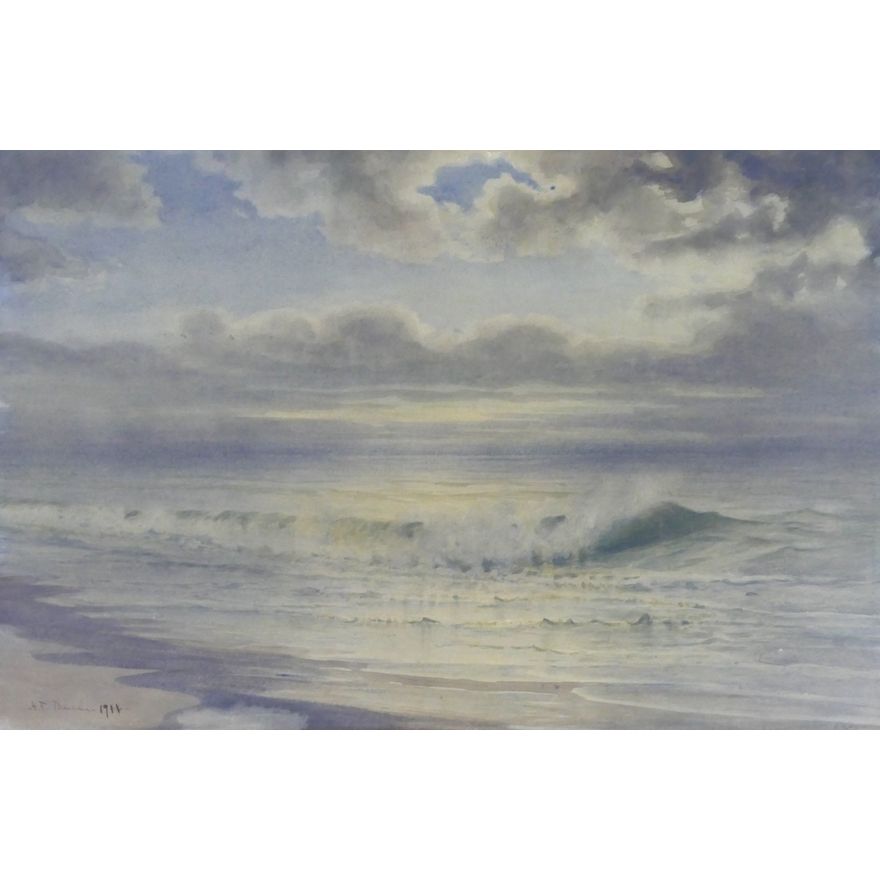 Harriet Foster Beecher ''Seascape'' 1911 Watercolor