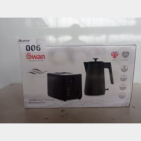 SWAN WAVE 1 7 LITRE CORDLESS KETTLE 2 SLICE TOASTER BREAKFAST PACK WHITE - SWAN WAVE WHITE KETTLE AND TOASTER BREAKFAST PACK