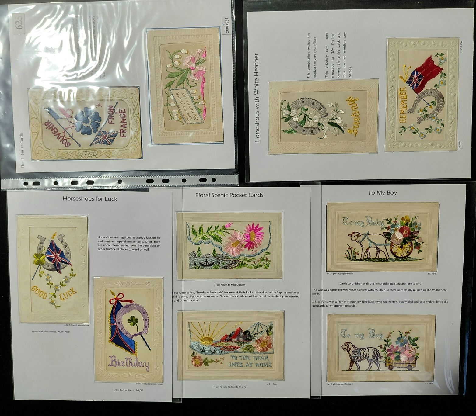 625 · SILK POSTCARDS - PERSONAL GREETINGS