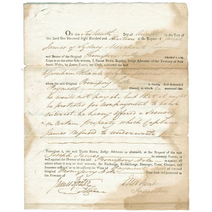 1812 Promissory Note for  550