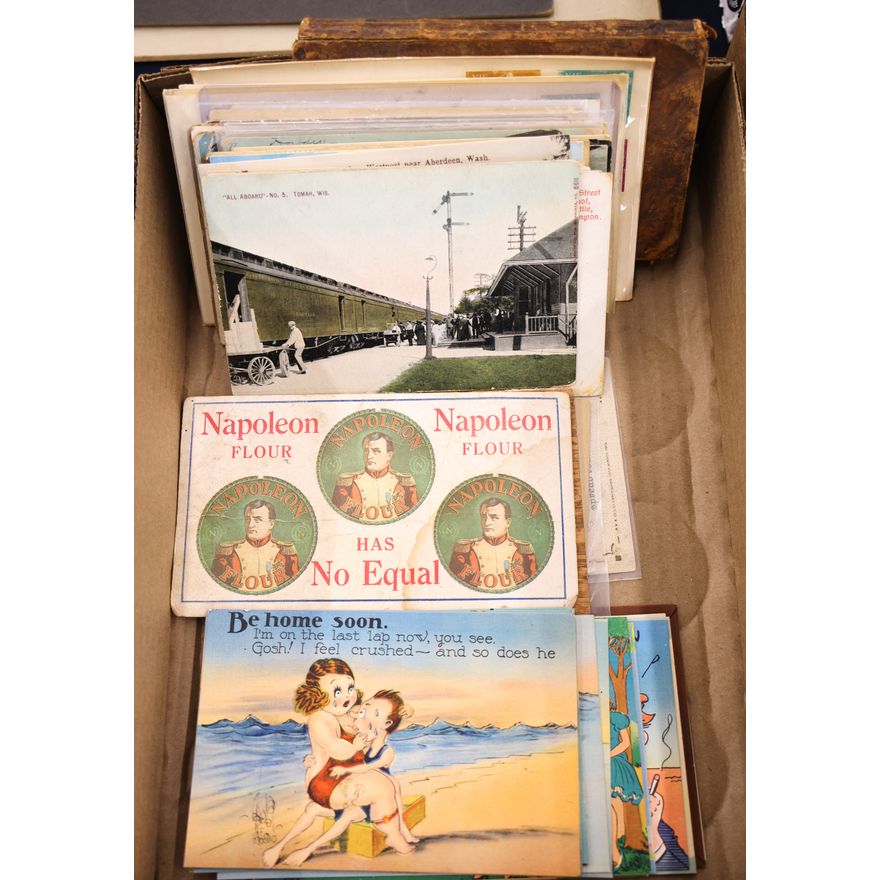 Box Antique Postcards etc.