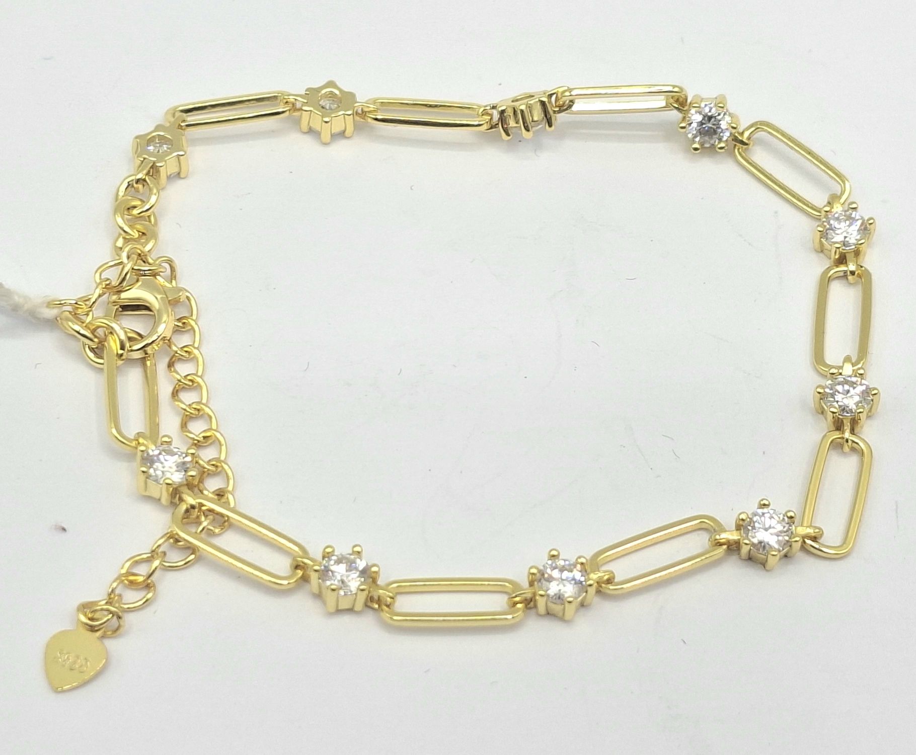 1134 · 925 SILVER GILT AND STONE SET BRACELET