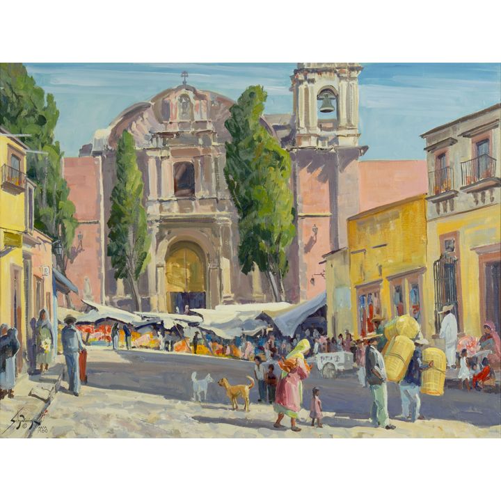 Conrad Schwiering (1916-1986), Market Day, 1980