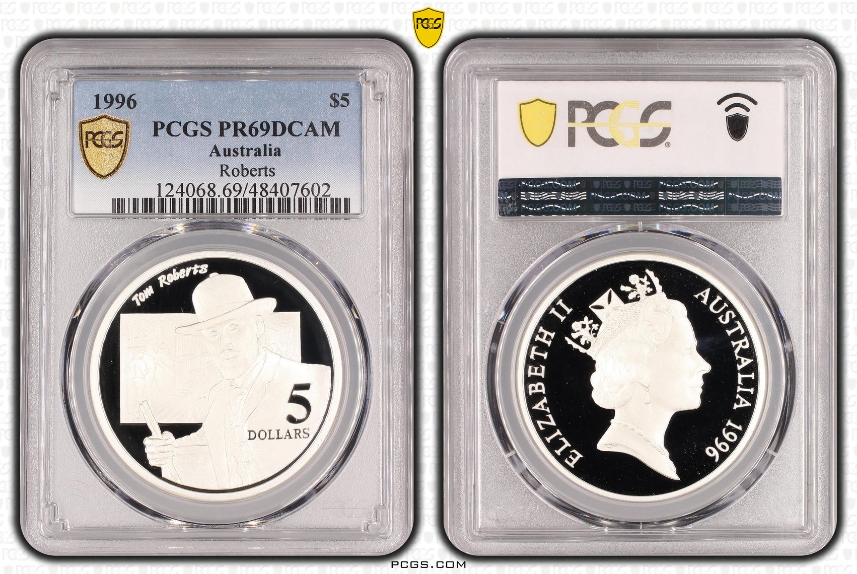 Roberts, Five Dollar, 1996, PCGS PR69DCAM