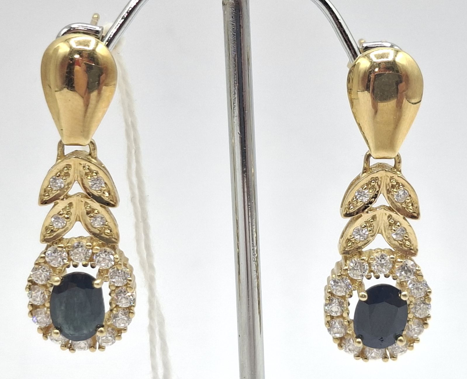 360 · 14CT GOLD SAPPHIRE EARRINGS