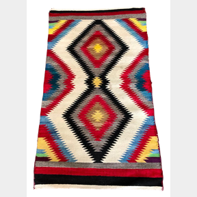Colorful Eye Dazzler Style Navajo Textile