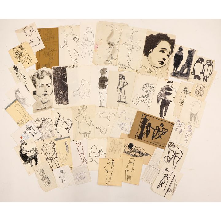 49pc William Cumming Small Figures Sketches 9''x6'' Largest