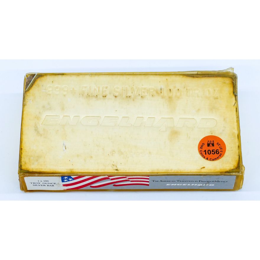 Engelhard .999 Fine Silver 100 Troy Ounce Bar 6''