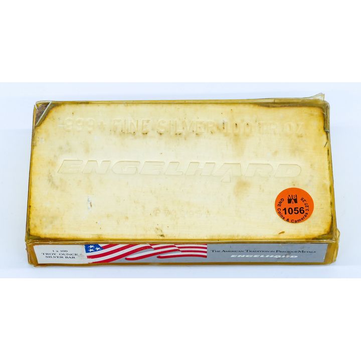 Engelhard .999 Fine Silver 100 Troy Ounce Bar 6''