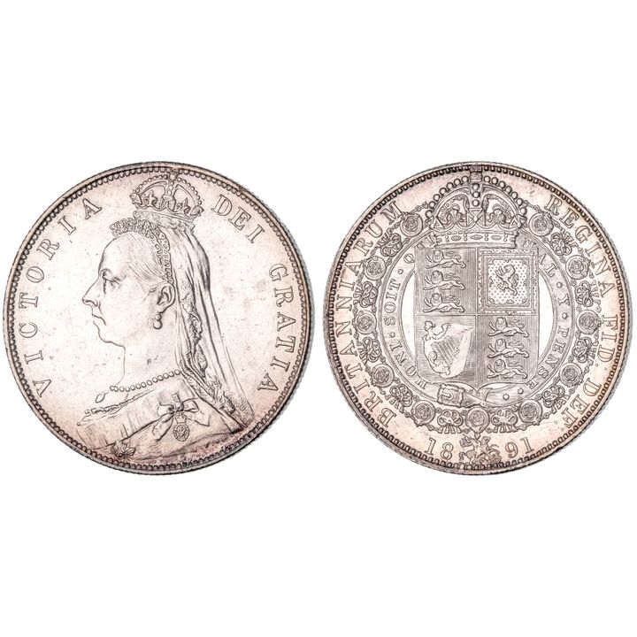 Great Britain, Victoria, Halfcrown, 1891, CHU