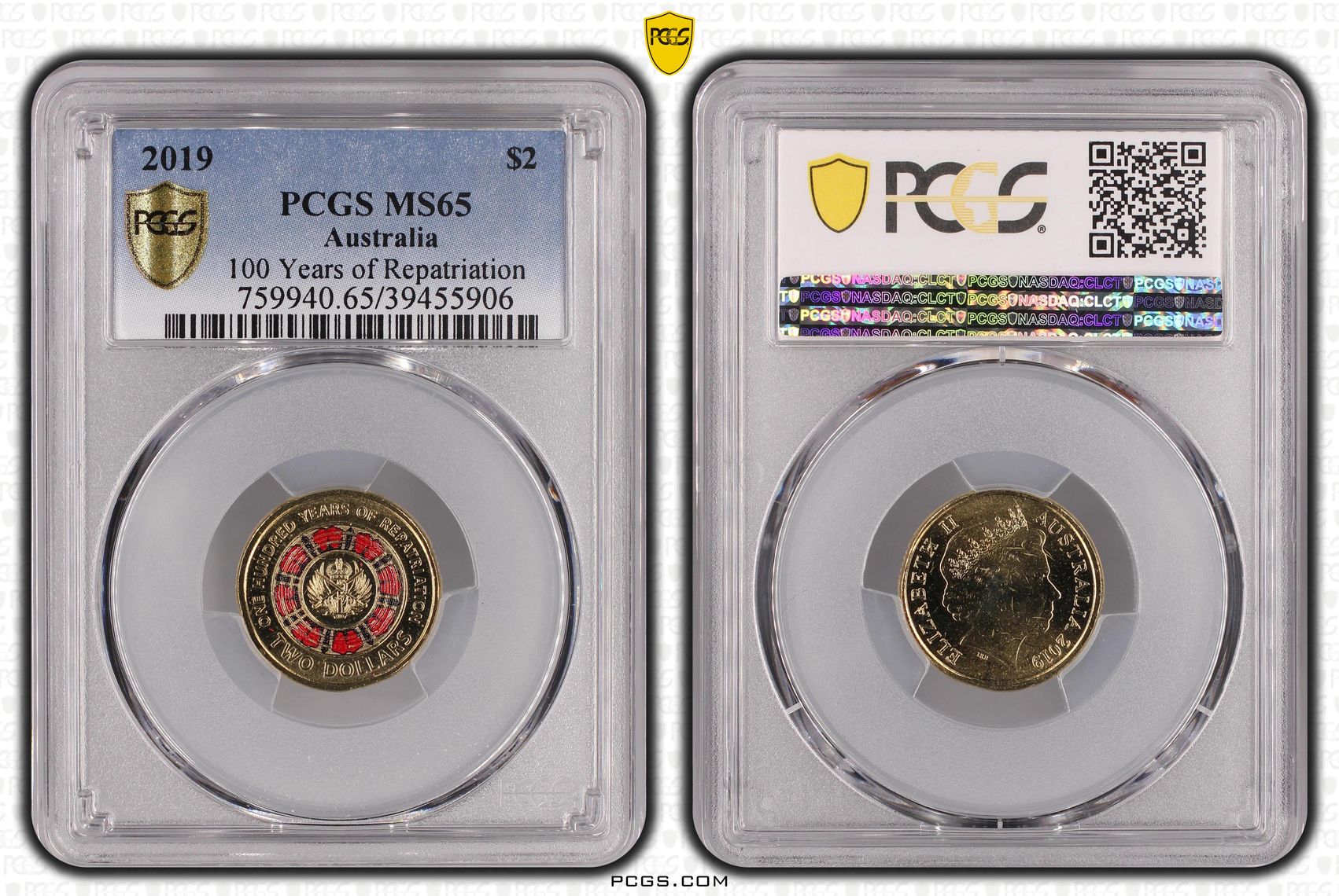 100 Years of Repatriation, Two Dollar, 2019, PCGS MS65