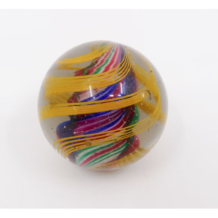 Antique Handmade Swirl Glass Large Marble- 2.5''