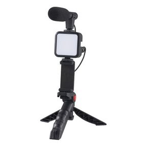 Professional Vlogging Kit With Tripod LED Video Light And Phone Holder |