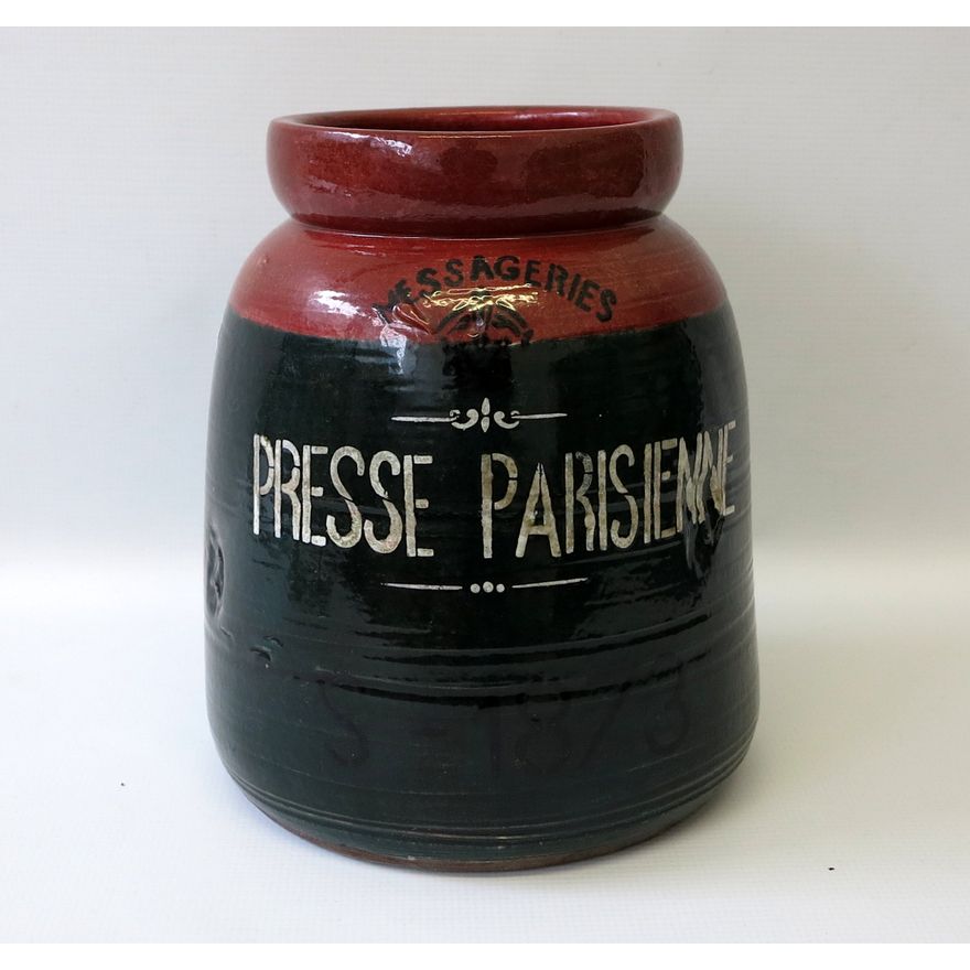 GLAZED EARTHENWARE JAR