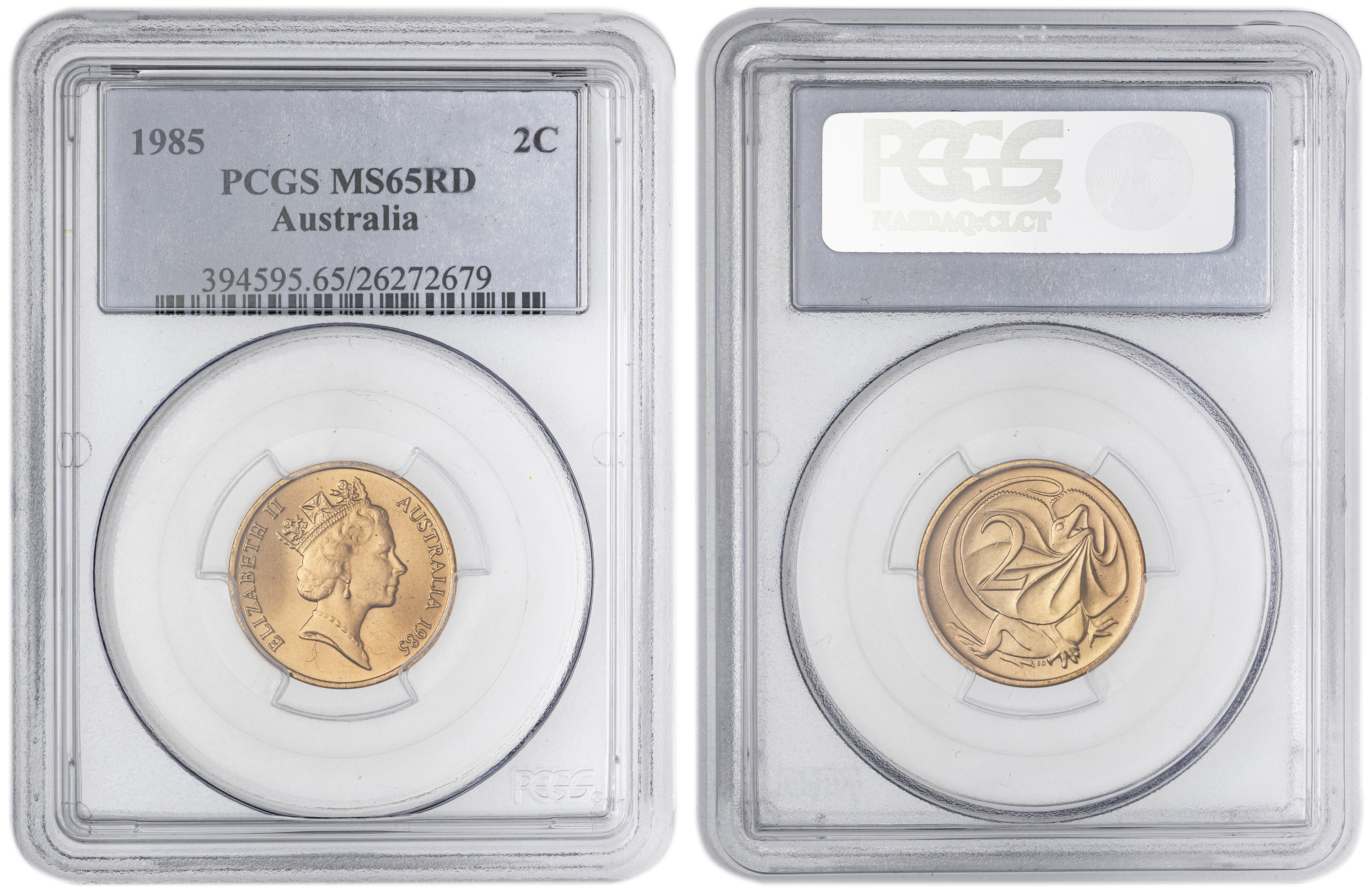 Two Cent, 1985, PCGS MS65RD